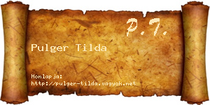 Pulger Tilda névjegykártya